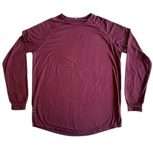 P’tula Burgundy Long Sleeve Top Women’s Small – Athleisure Wear